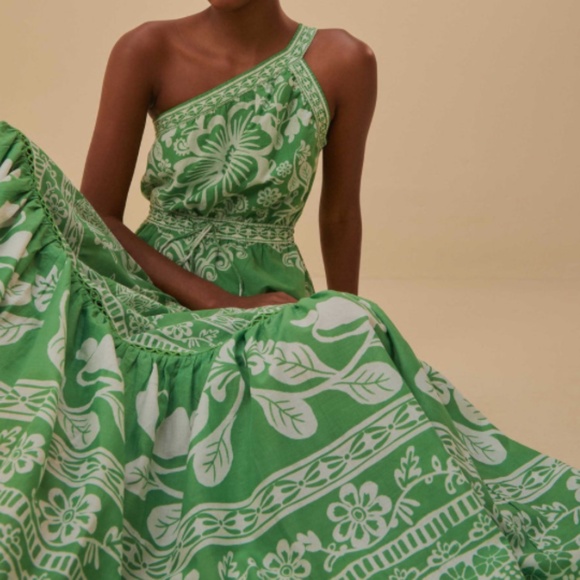 FARM Rio Dresses & Skirts - Farm Rio Green Sweet Garden Maxi Dress Large NWT